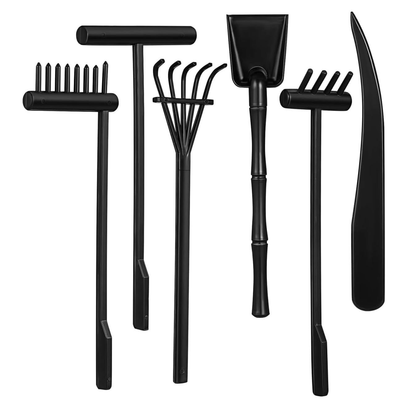 Kit Mini Jardín Zen Toyvian 6 Piezas con Rastrillos