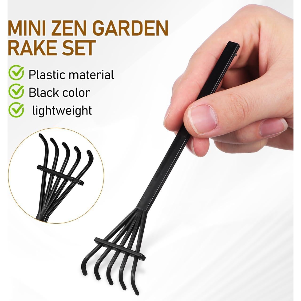 Kit Mini Jardín Zen Toyvian 6 Piezas con Rastrillos