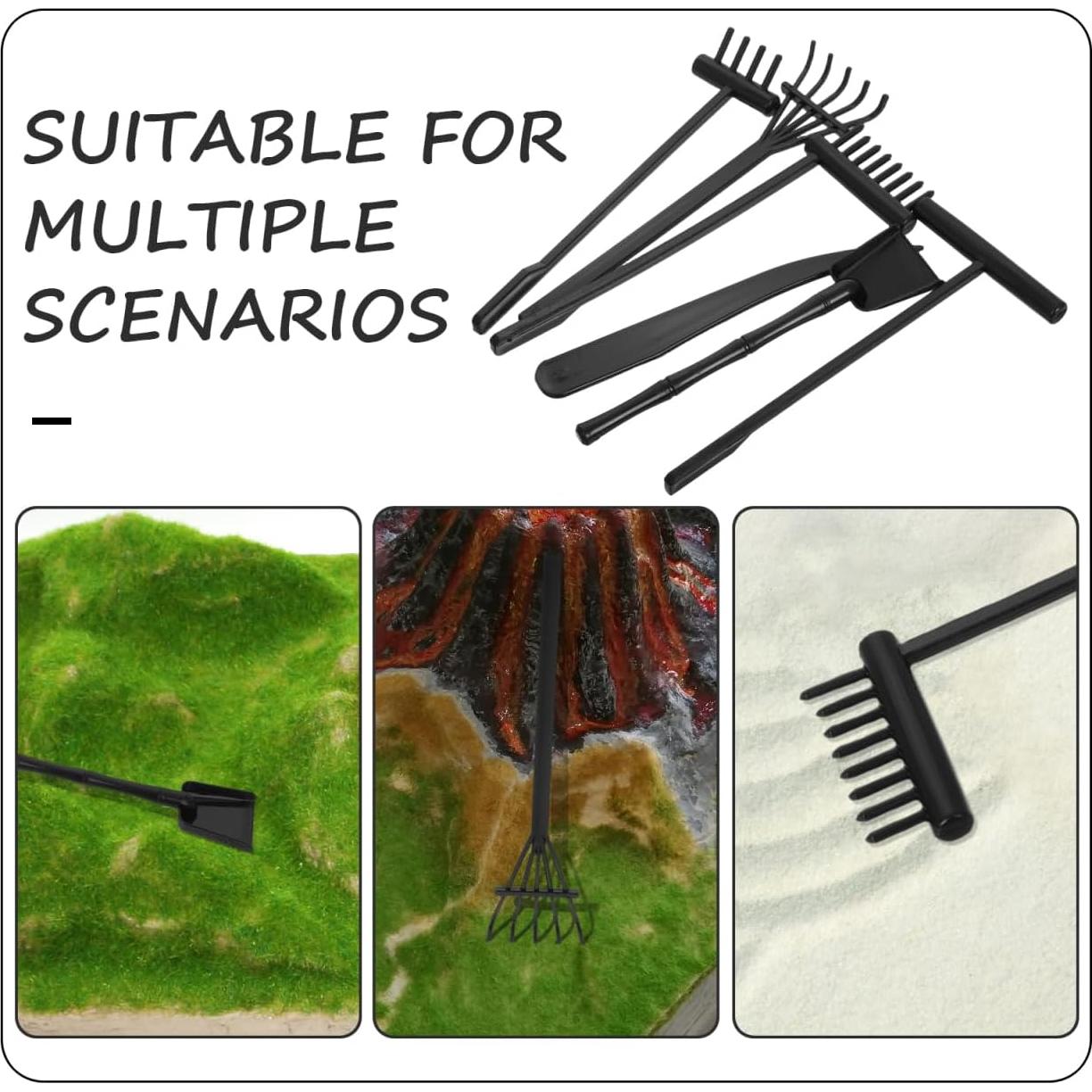 Kit Mini Jardín Zen Toyvian 6 Piezas con Rastrillos