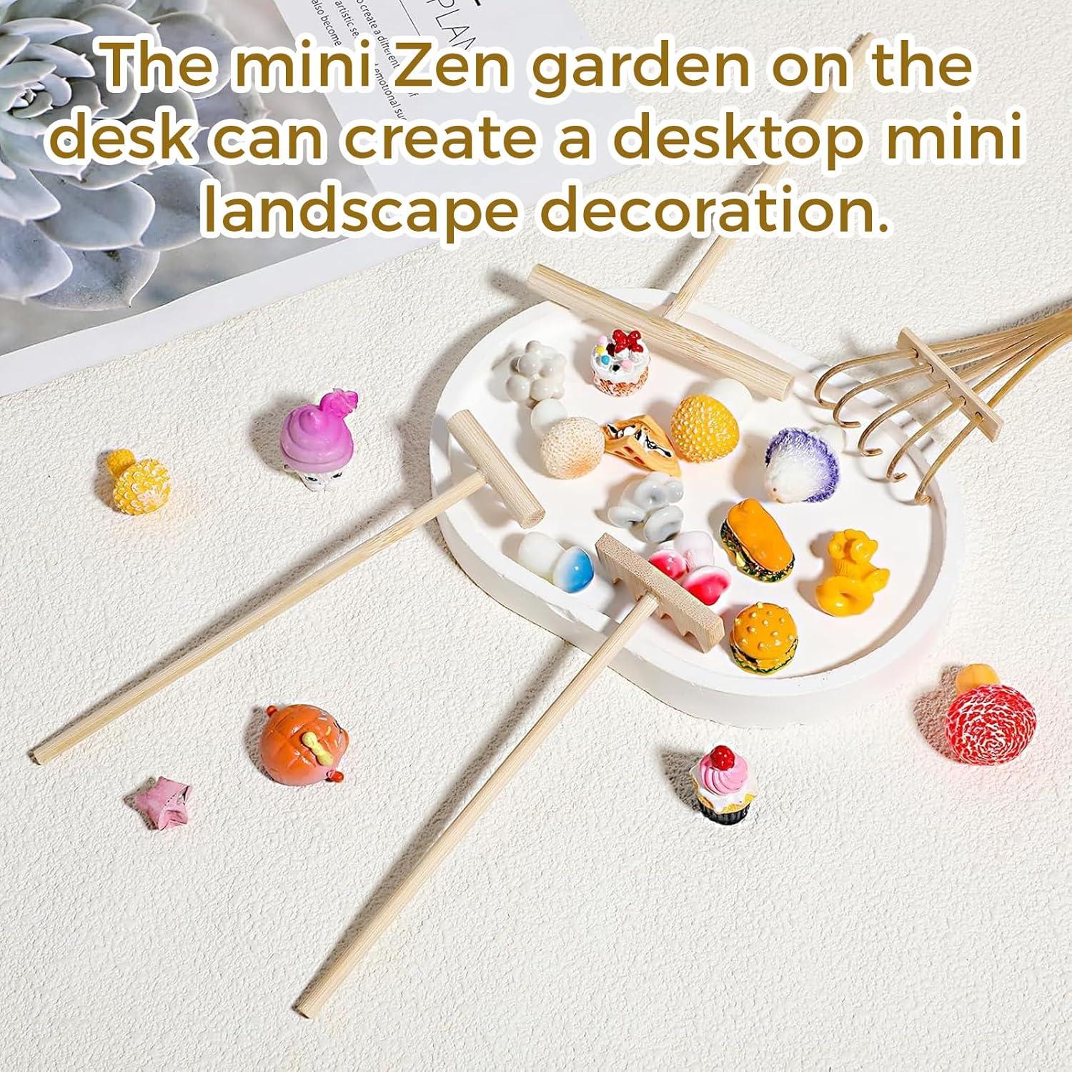 Juego de 7 Mini Rastrillos Zen de Bambú LINYUEARUI