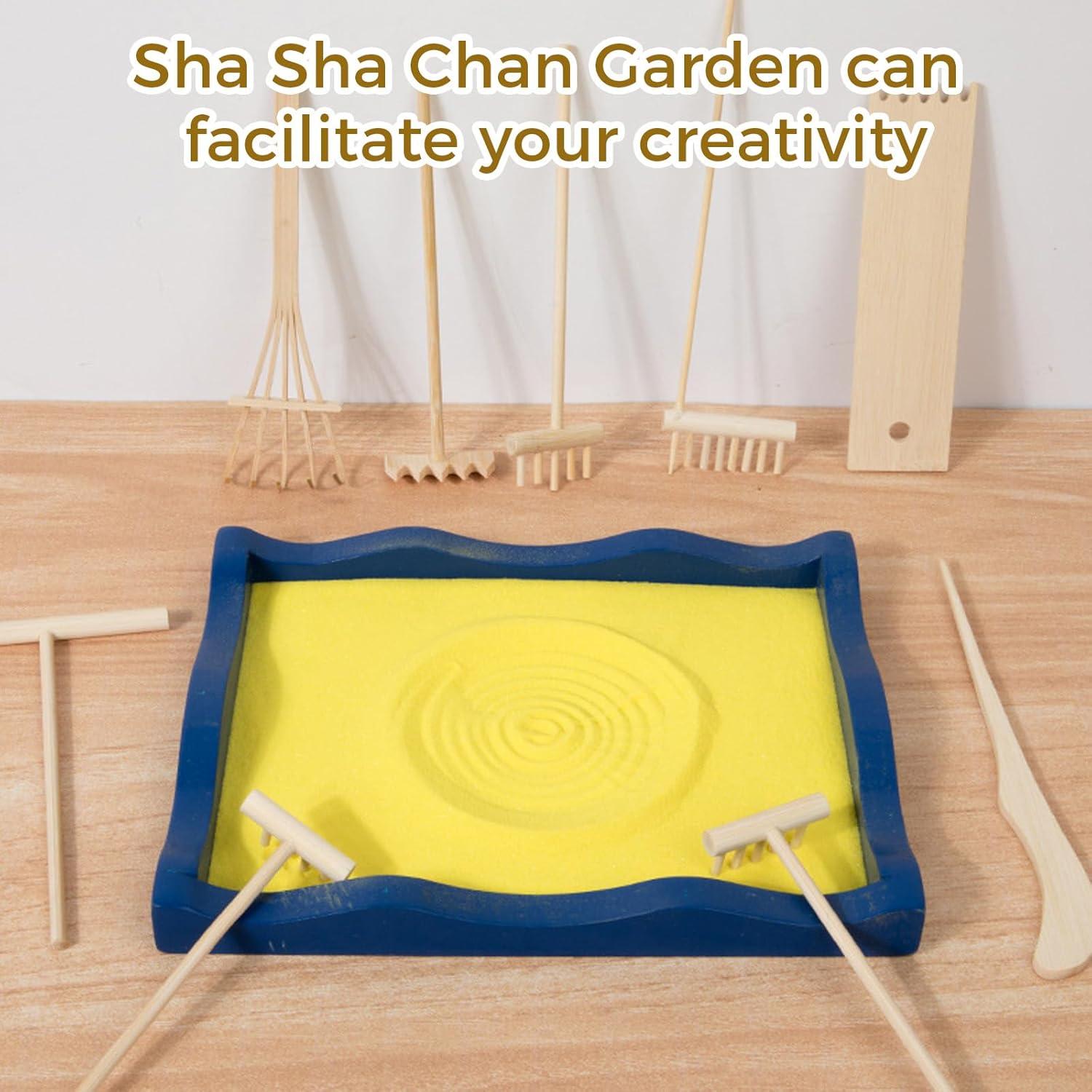 Juego de 7 Mini Rastrillos Zen de Bambú LINYUEARUI