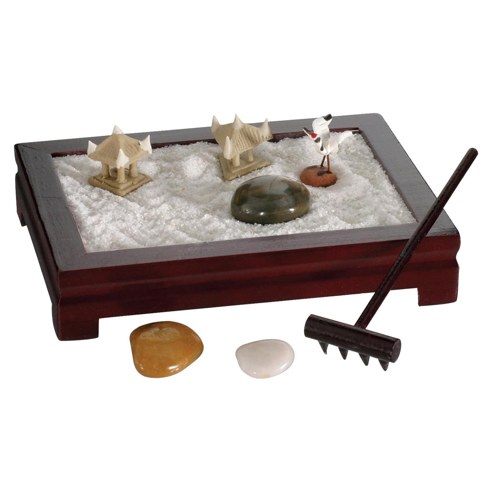 Jardín Zen Mini Toysmith - Bandeja 10.16x7.62cm con Figuritas