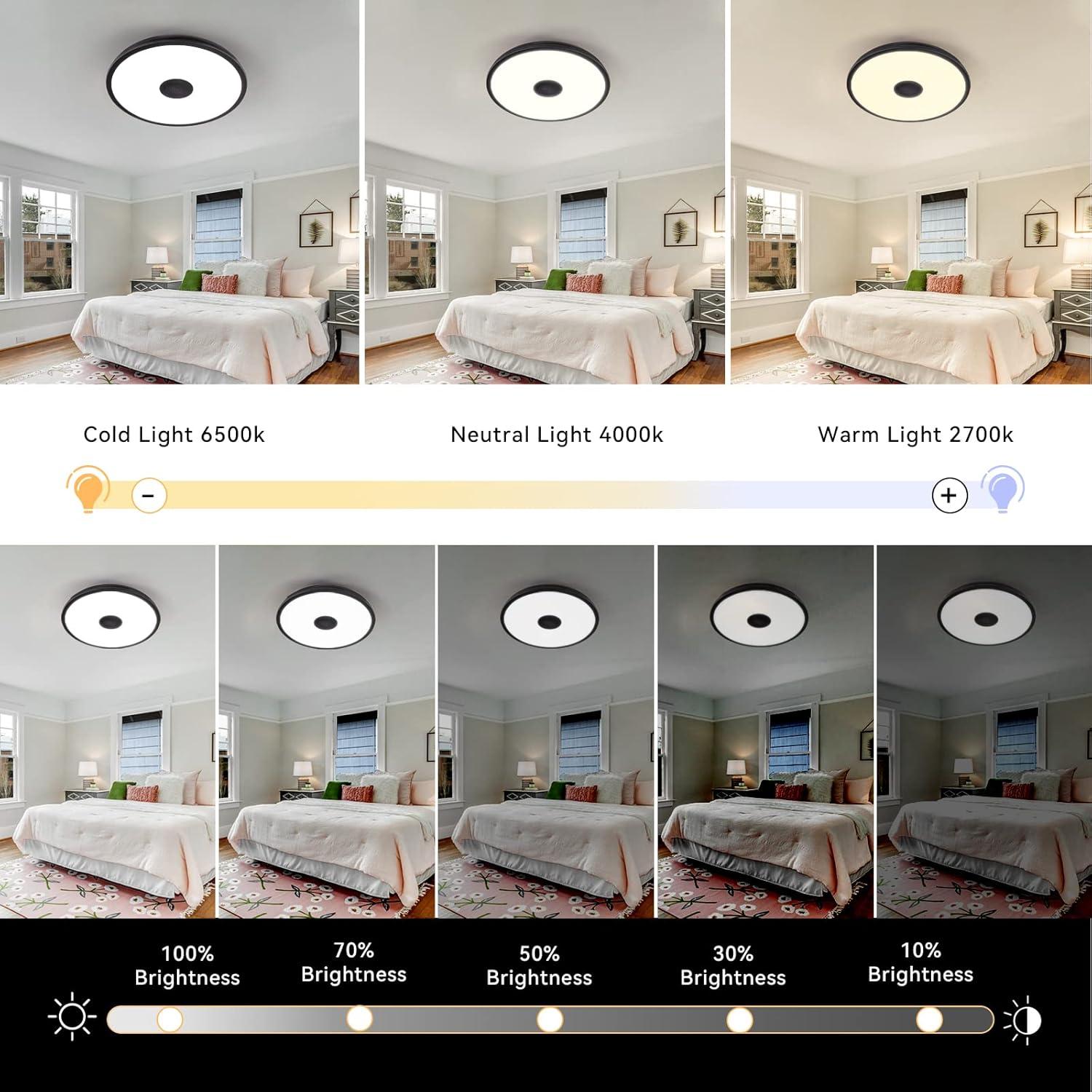 Lámpara de Techo LED ASALL 27.94 cm con Altavoz Bluetooth