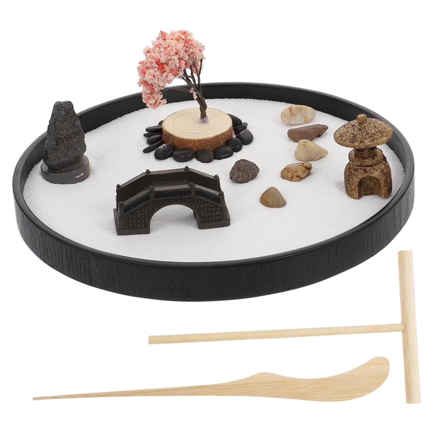 Adorno de Mesa de Arena BESPORTBLE 21x21cm Negro Decoración