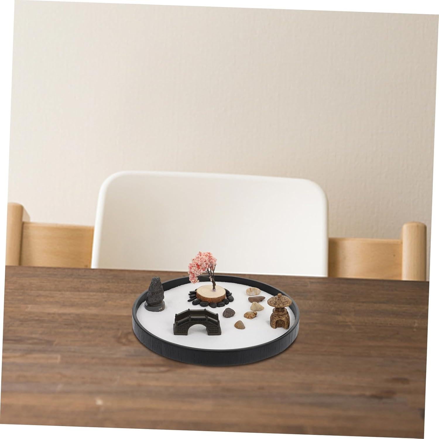 Adorno de Mesa de Arena BESPORTBLE 21x21cm Negro Decoración