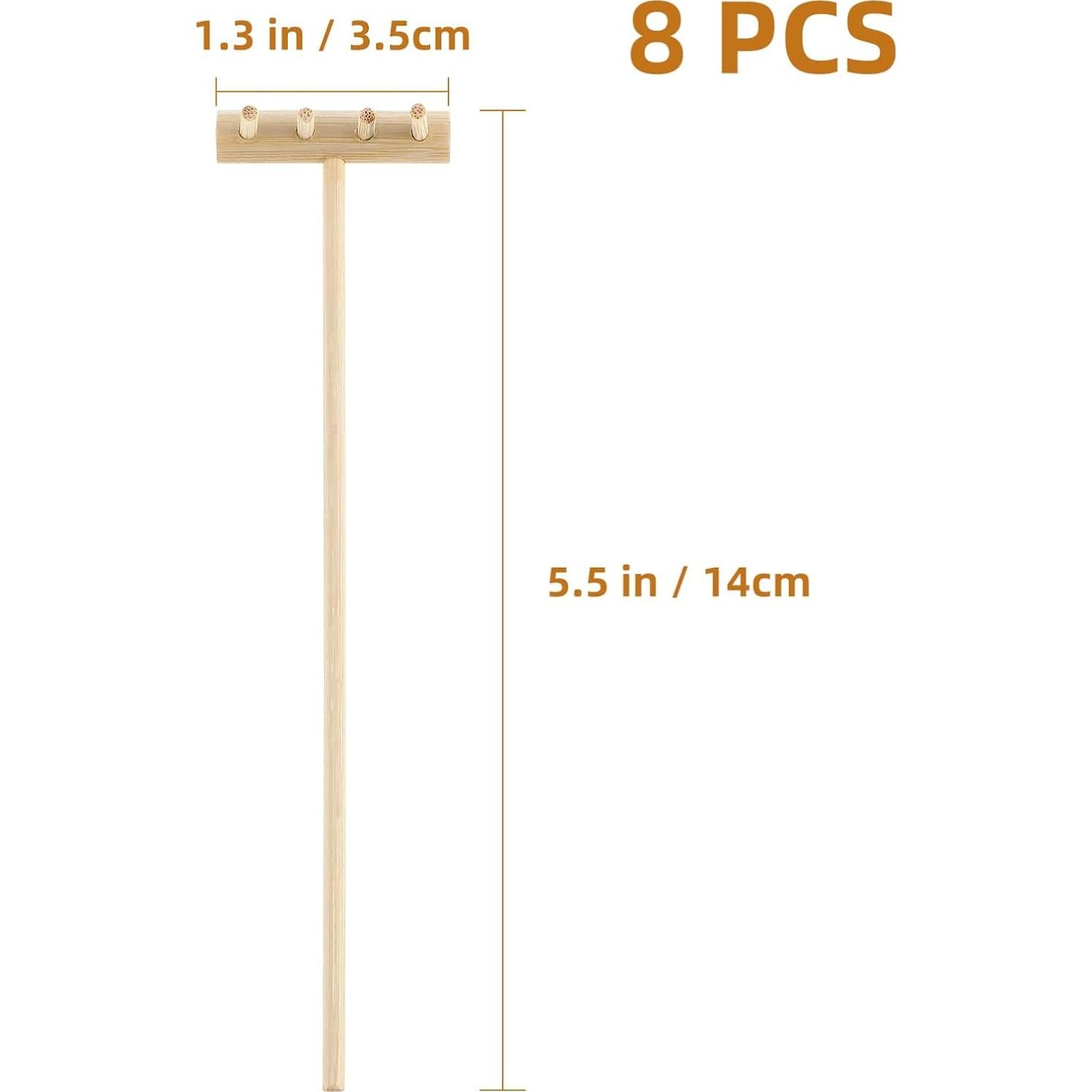 Set de 8 Mini Rastrillos Zen MAGICLULU para Meditación 14x3.5cm