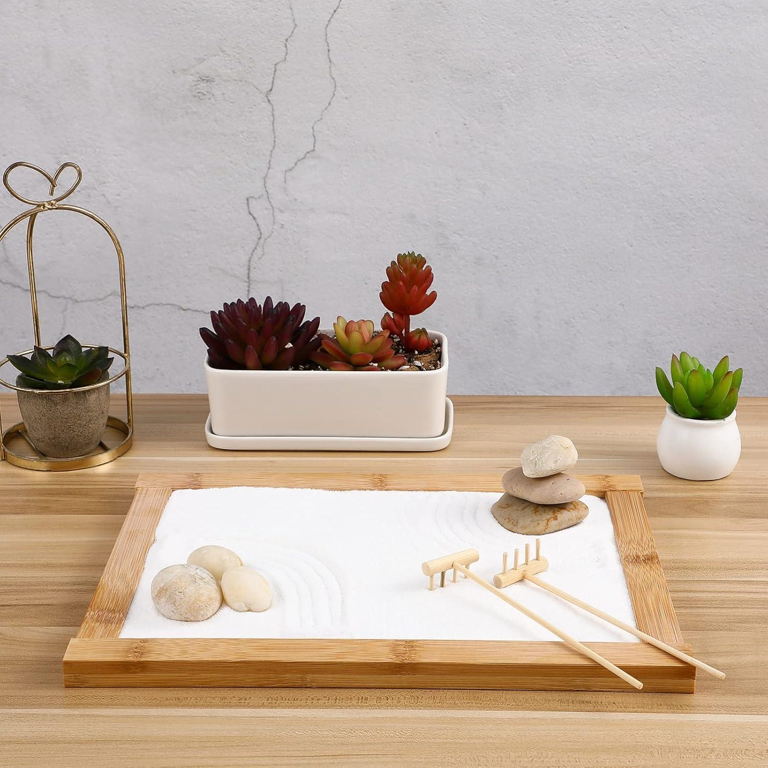 Set de 8 Mini Rastrillos Zen MAGICLULU para Meditación 14x3.5cm