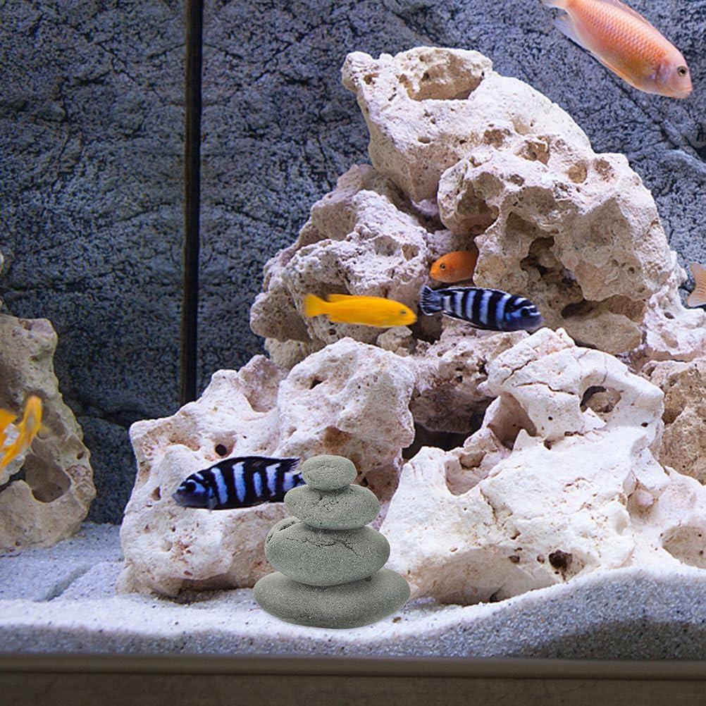 Escultura de Rocas Apiladas Zerodeko 2pcs Decoración Jardín