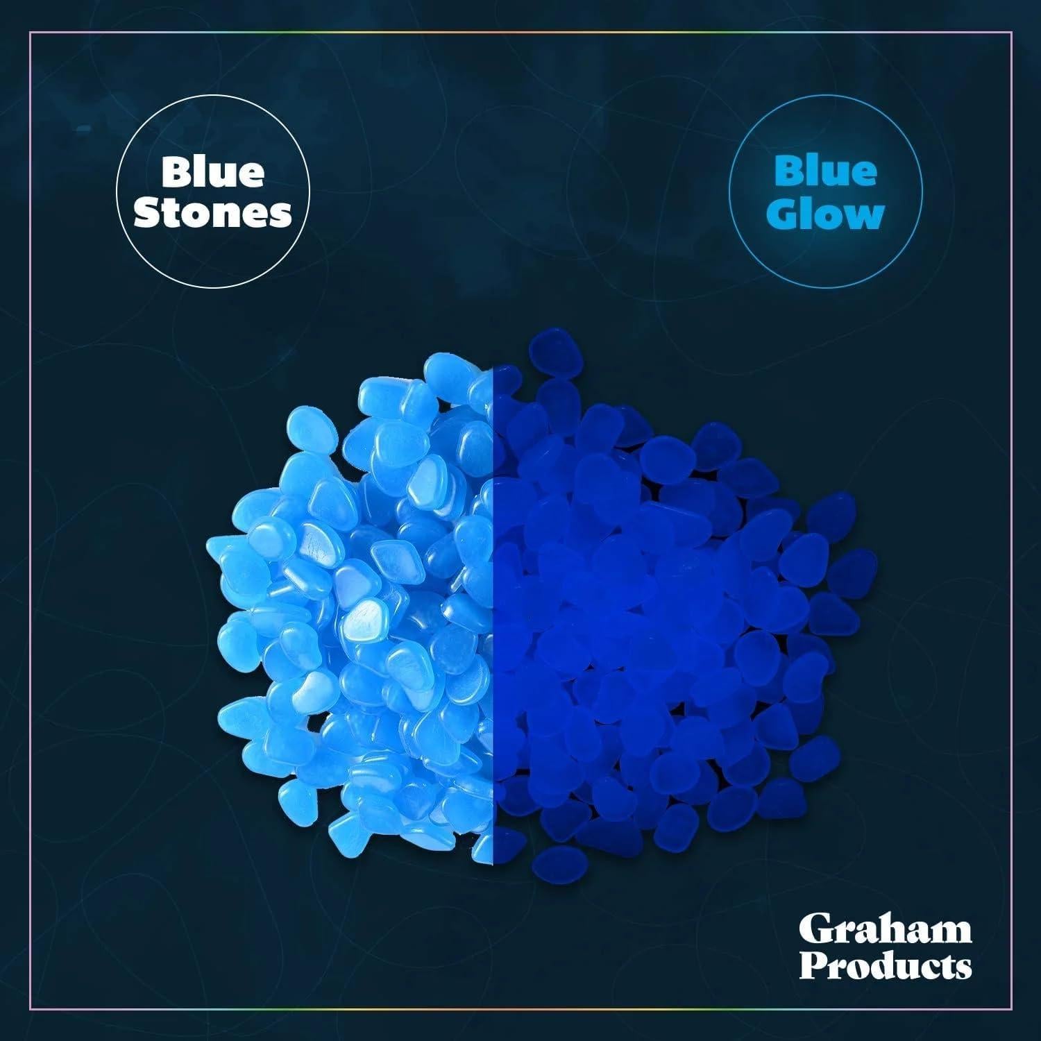 Grava Brillante en la Oscuridad Graham 450 Piezas Azul