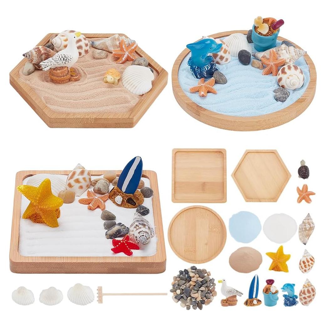Kit Jardín Zen Miniatura WEBEEDY con Arena y Accesorios