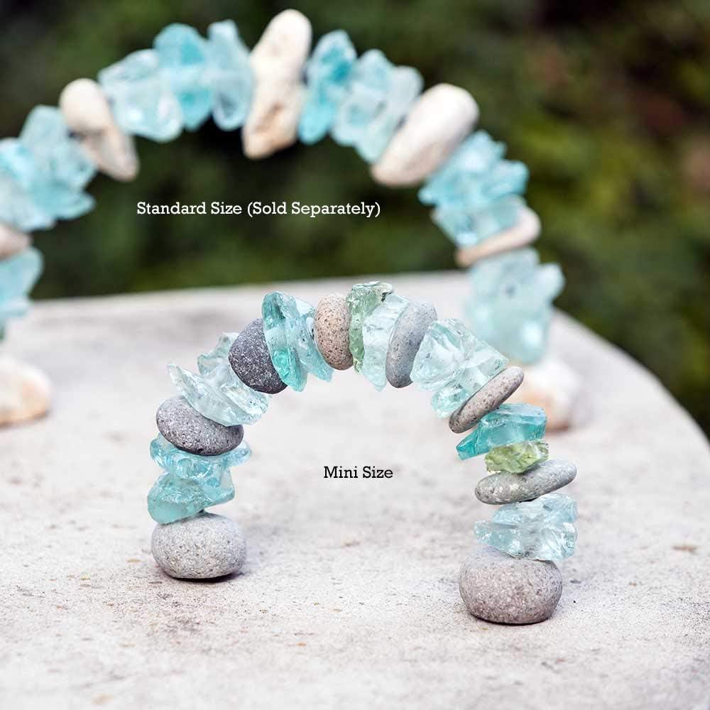 Escultura Mini Arco de Rocas y Vidrio Garden Age - 14 cm