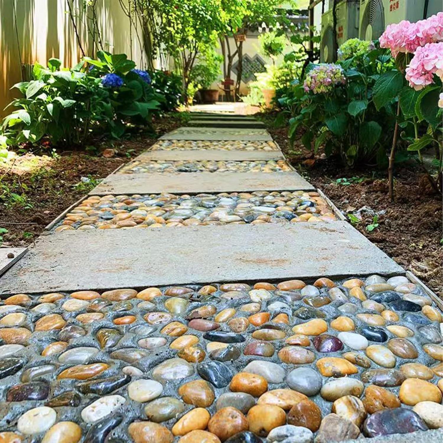 Piedras de Río Naturales 4.5 kg 2-3 Pulgadas para Jardín