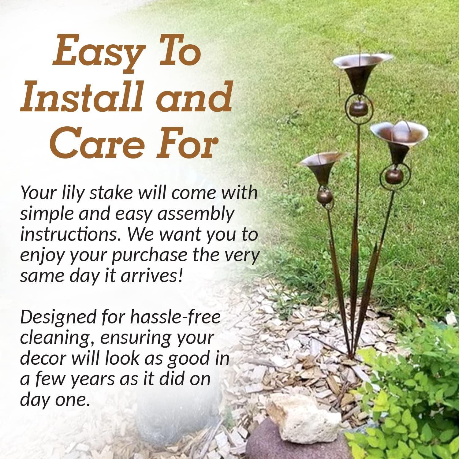 Estaca de Jardín Lirio Calla Happy Gardens con Campanas 91 cm