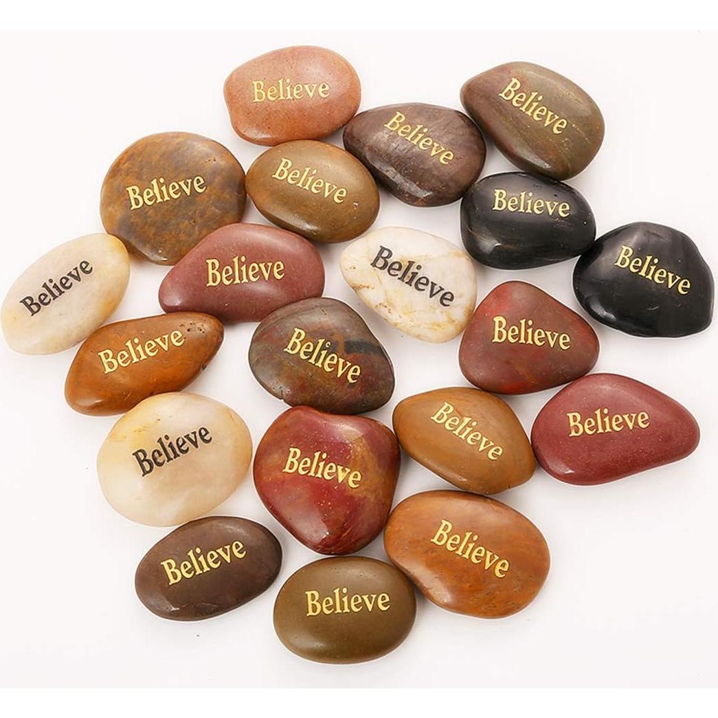 50 Piedras Grabadas Inspiradoras RockImpact - 5.08cm a 7.62cm