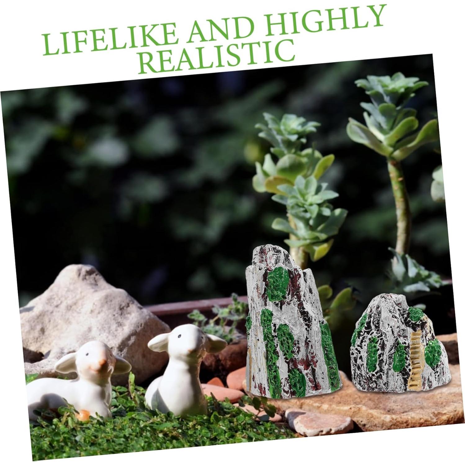 Set de 6 Estatuas de Jardín Zen Milisten de Resina Miniatura