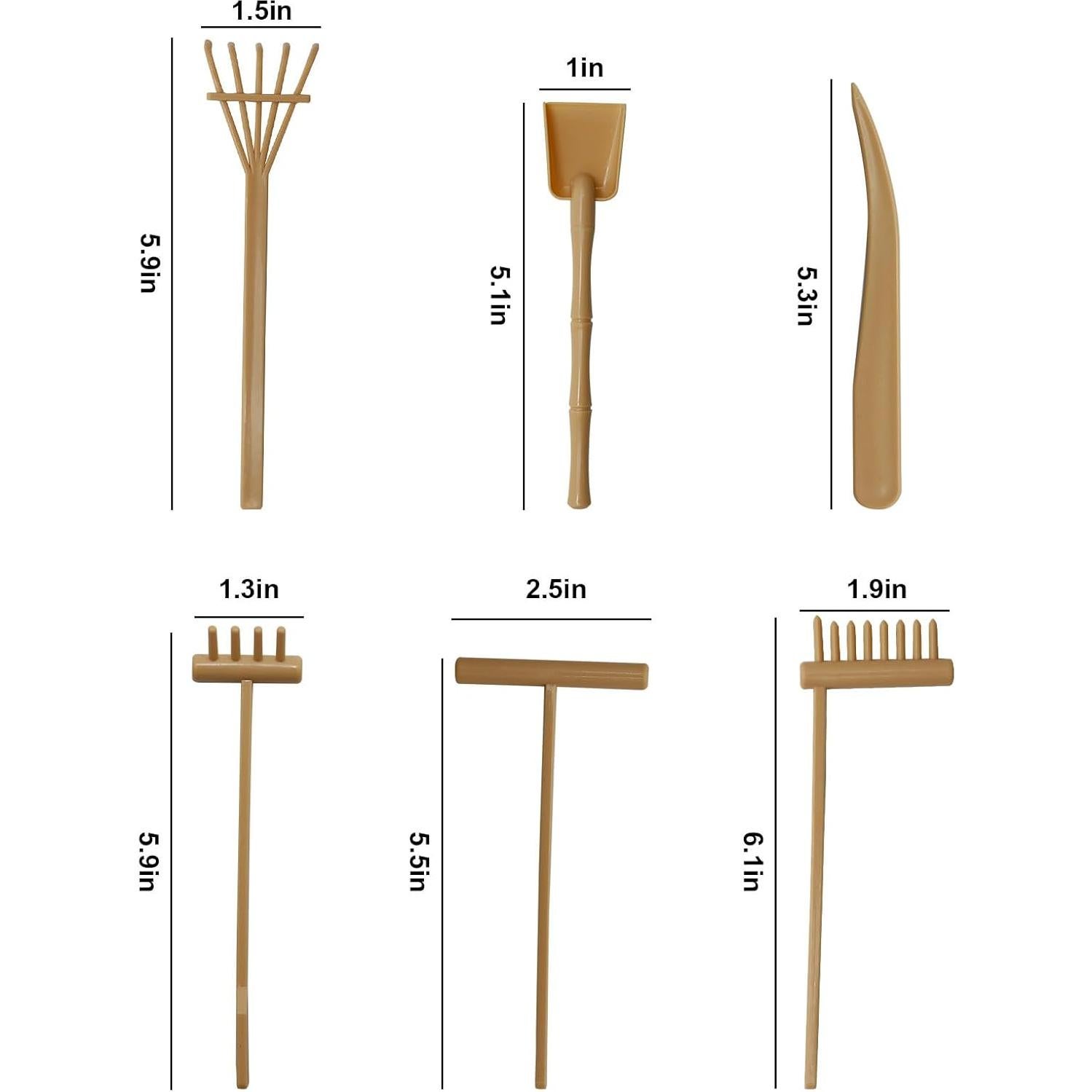 Mini Kit Jardín Zen 12 Piezas LIDSCURA - Rastrillos y Arena