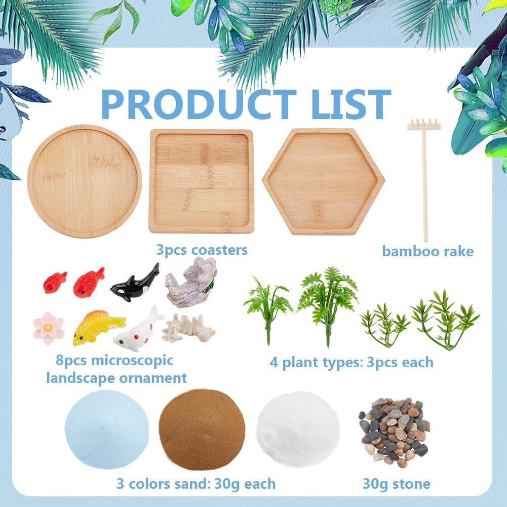 Kit Jardín Zen Mini WEBEEDY - Sandbox de Bambú con Accesorios