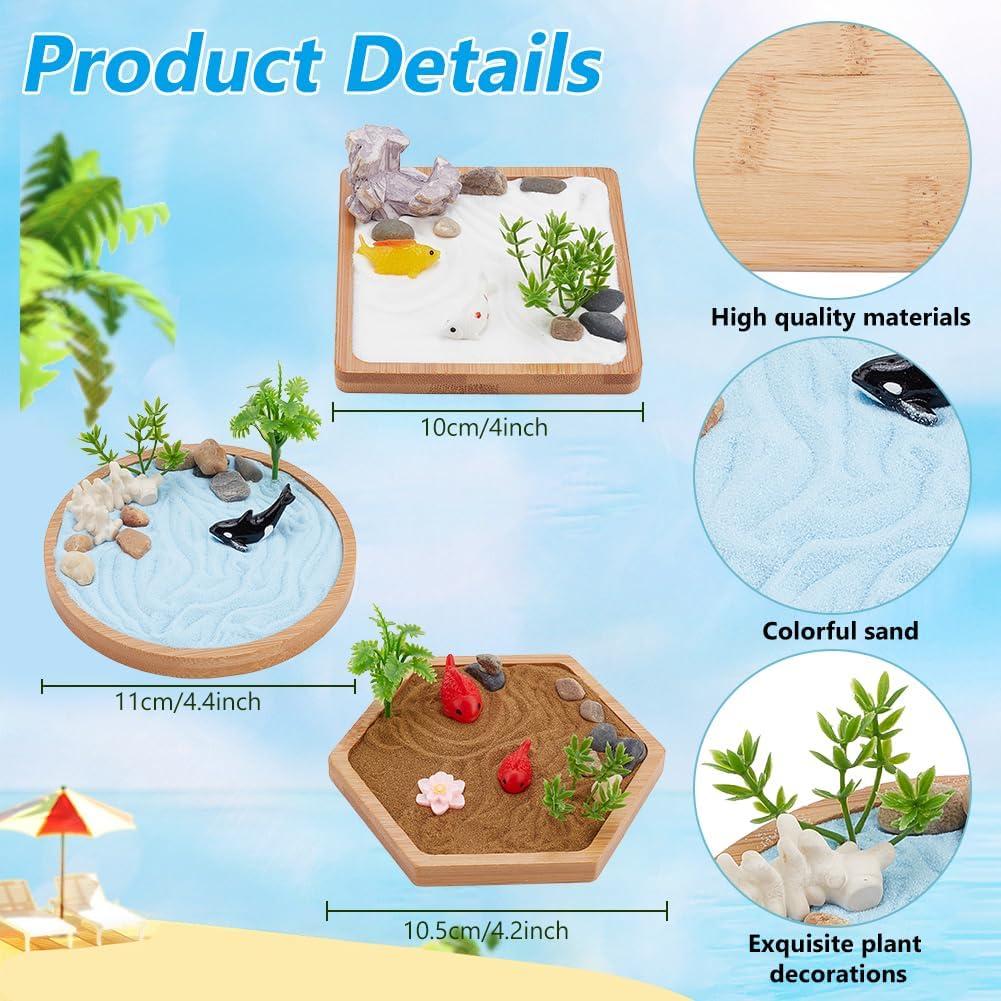 Kit Jardín Zen Mini WEBEEDY - Sandbox de Bambú con Accesorios