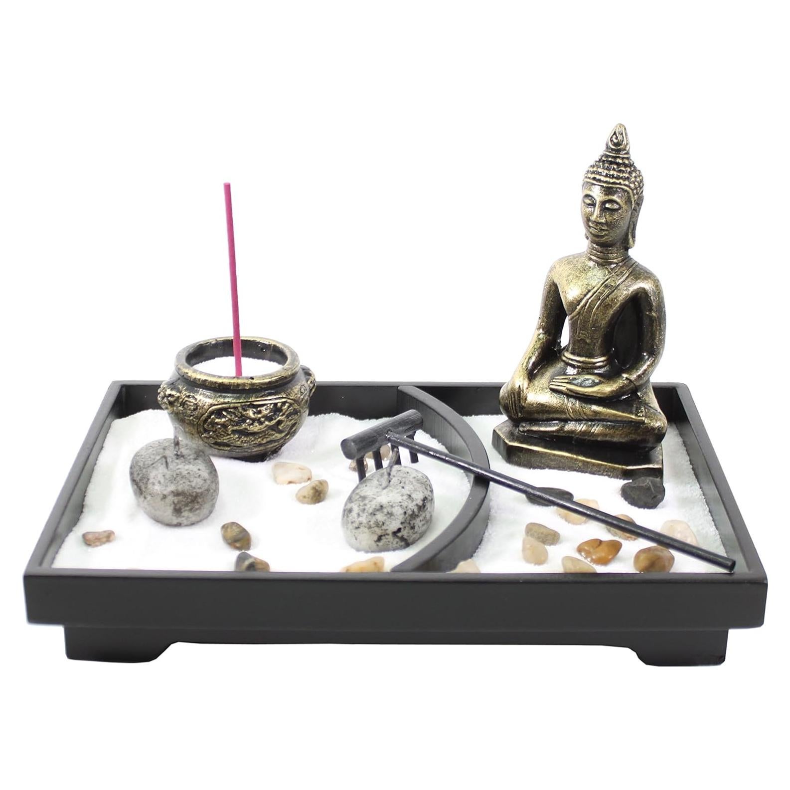 Jardín Zen de Mesa Buda Multicolor 10 Piezas Bruxinha do Cajado