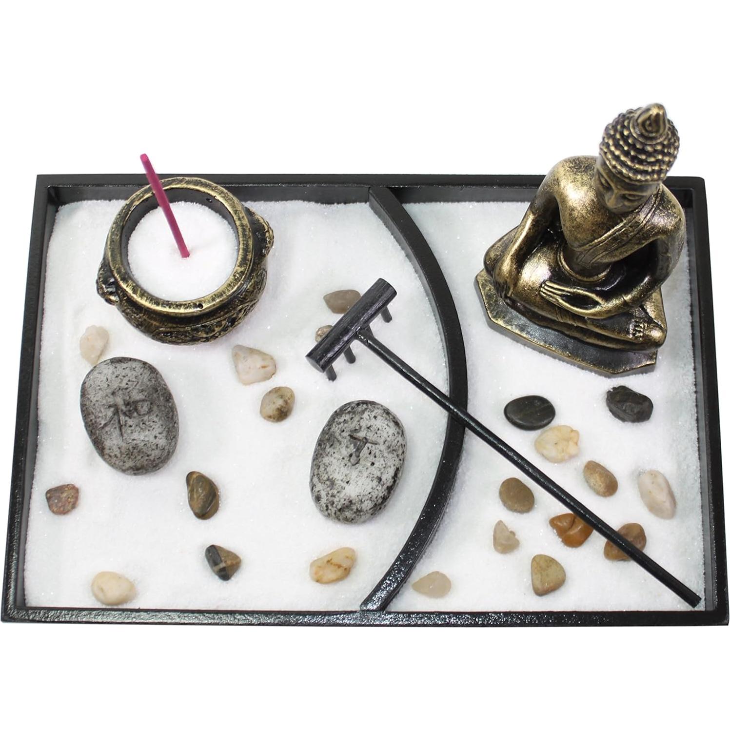 Jardín Zen de Mesa Buda Multicolor 10 Piezas Bruxinha do Cajado