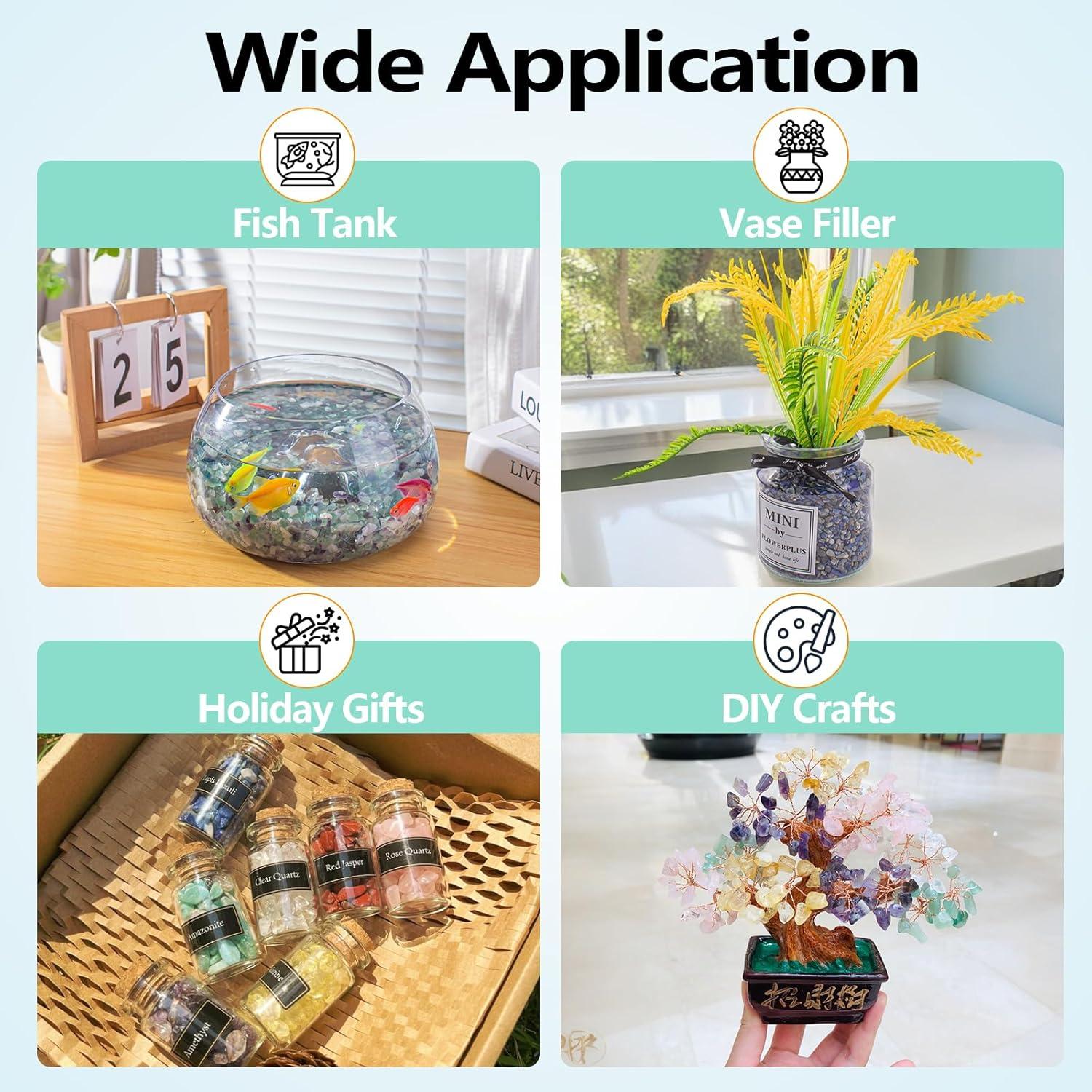 Piedras Trituradas de Lapis Lazuli 0.4 kg para Acuario y Decoración