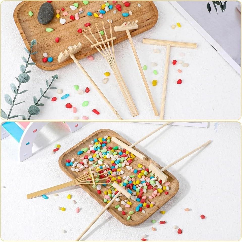 Set de 4 Mini Rastrillos Zen DPWOUM para Jardinería