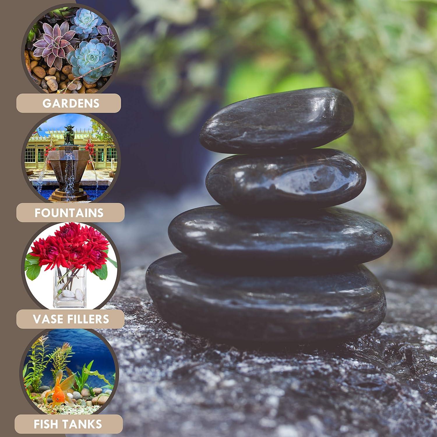 Piedras de Río Negras Pulidas Galashield 2.27 kg 5-8 cm