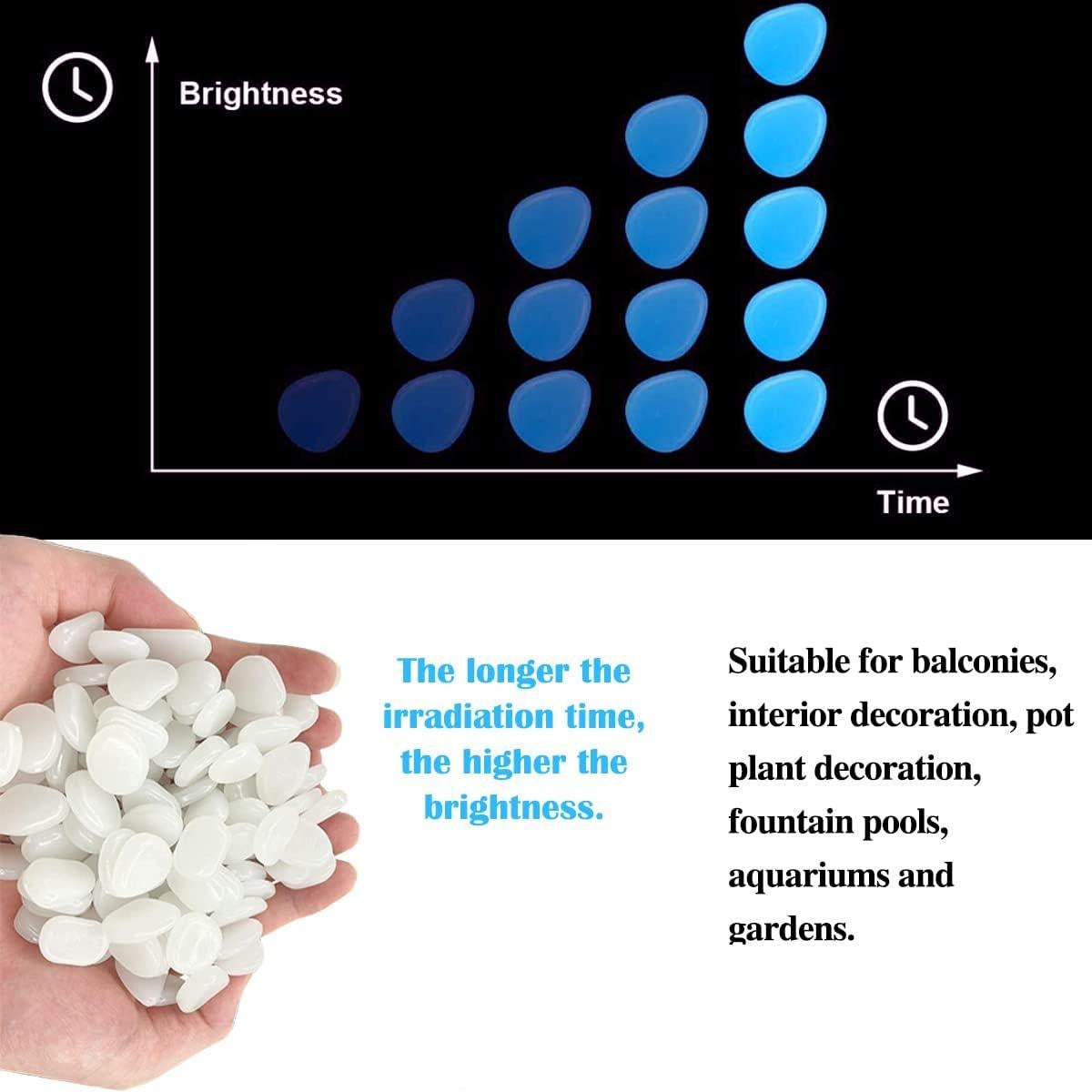 Piedras Brillantes Luminiscentes Muzero - 200pcs para Jardín