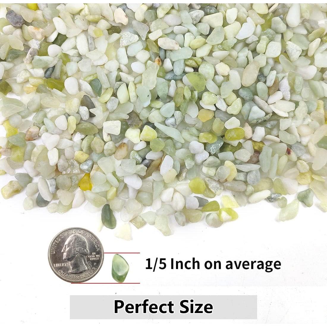 Piedras Pulidas Decorativas Jade Natural 0.91 kg para Jardinería