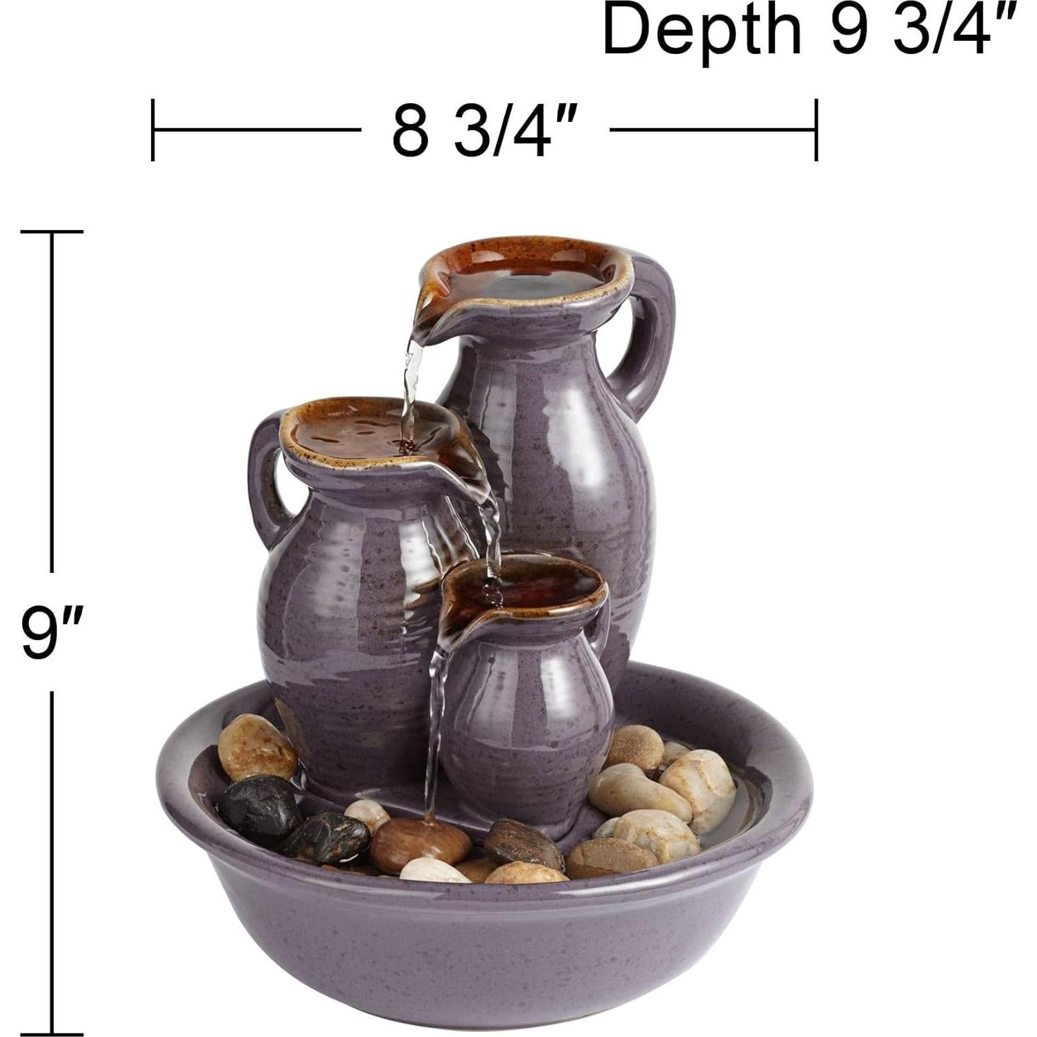 Fuente de Mesa Cerámica 3 Jarras John Timberland 23 cm