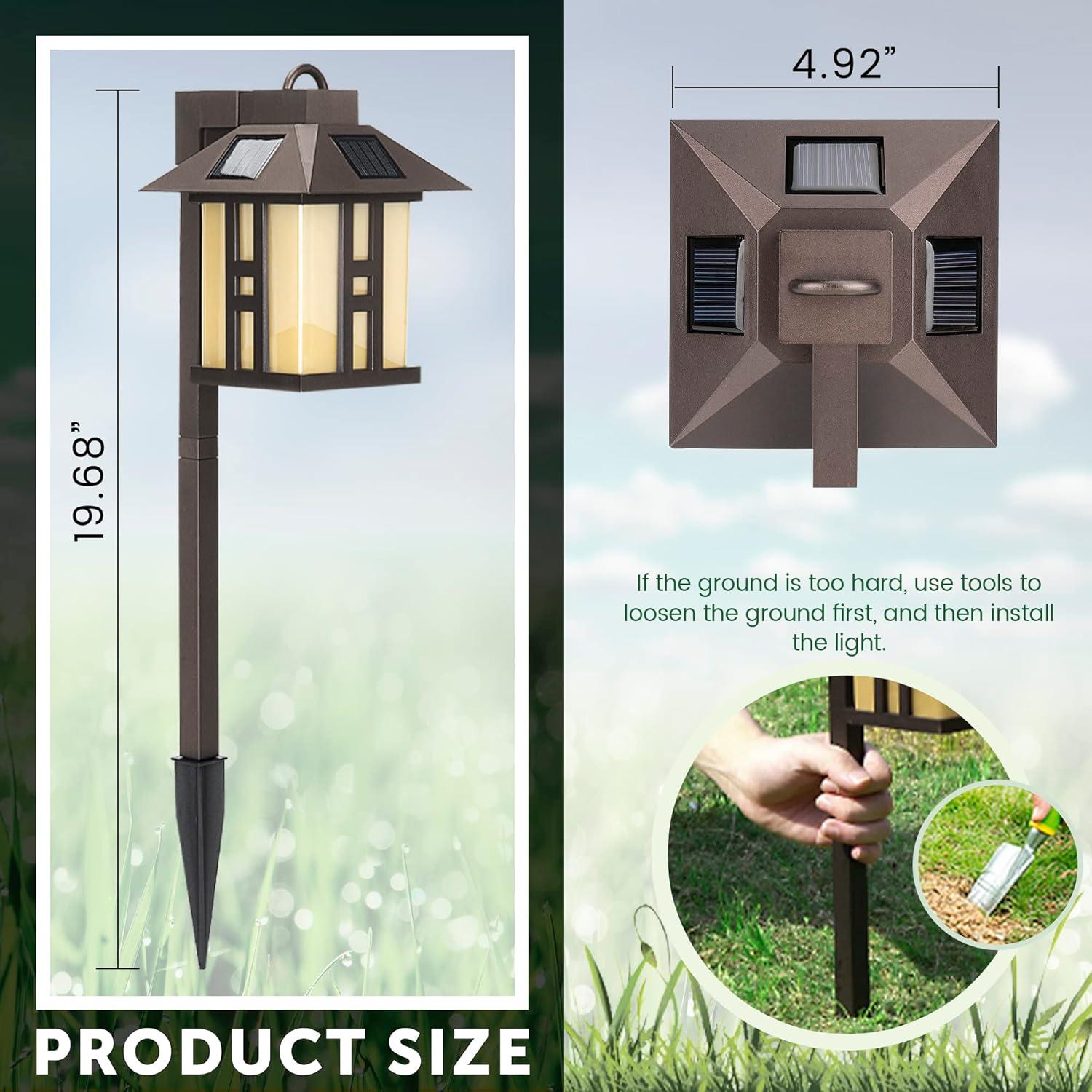 Luces Solares de Sendero GIGALUMI 4 Unidades Decoración Japonesa