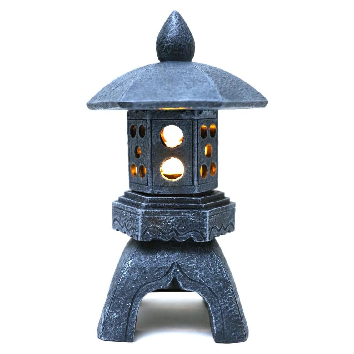 Estatua de Jardín Pagoda Solar MIBUNG 26cm Decoración Zen