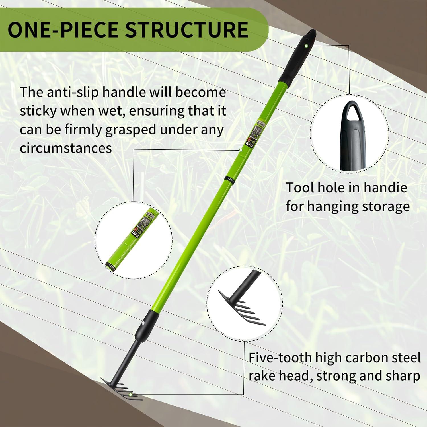 Rastrillo de Jardín Ajustable YIAD DRAGON HORSE 70-100 cm