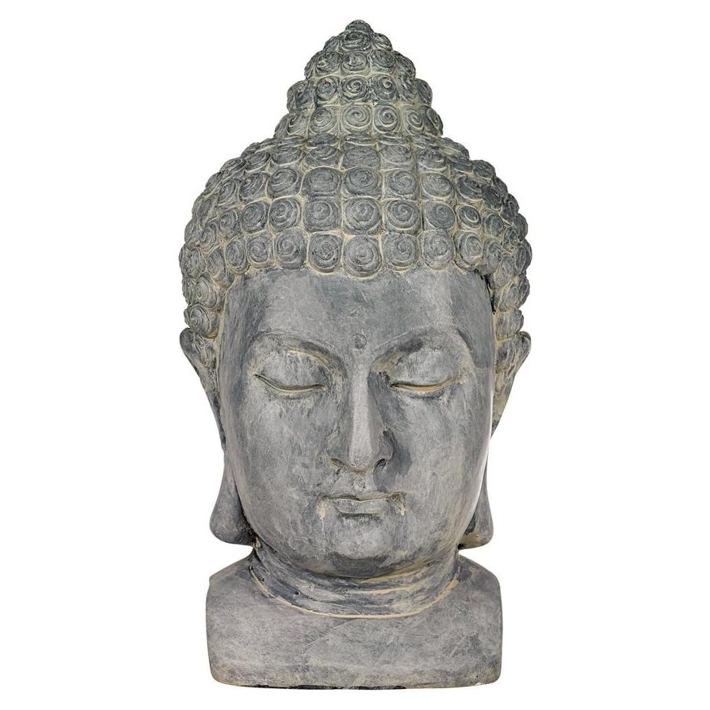 Estatua de Buda Meditante John Timberland 46.99 cm Resina Gris