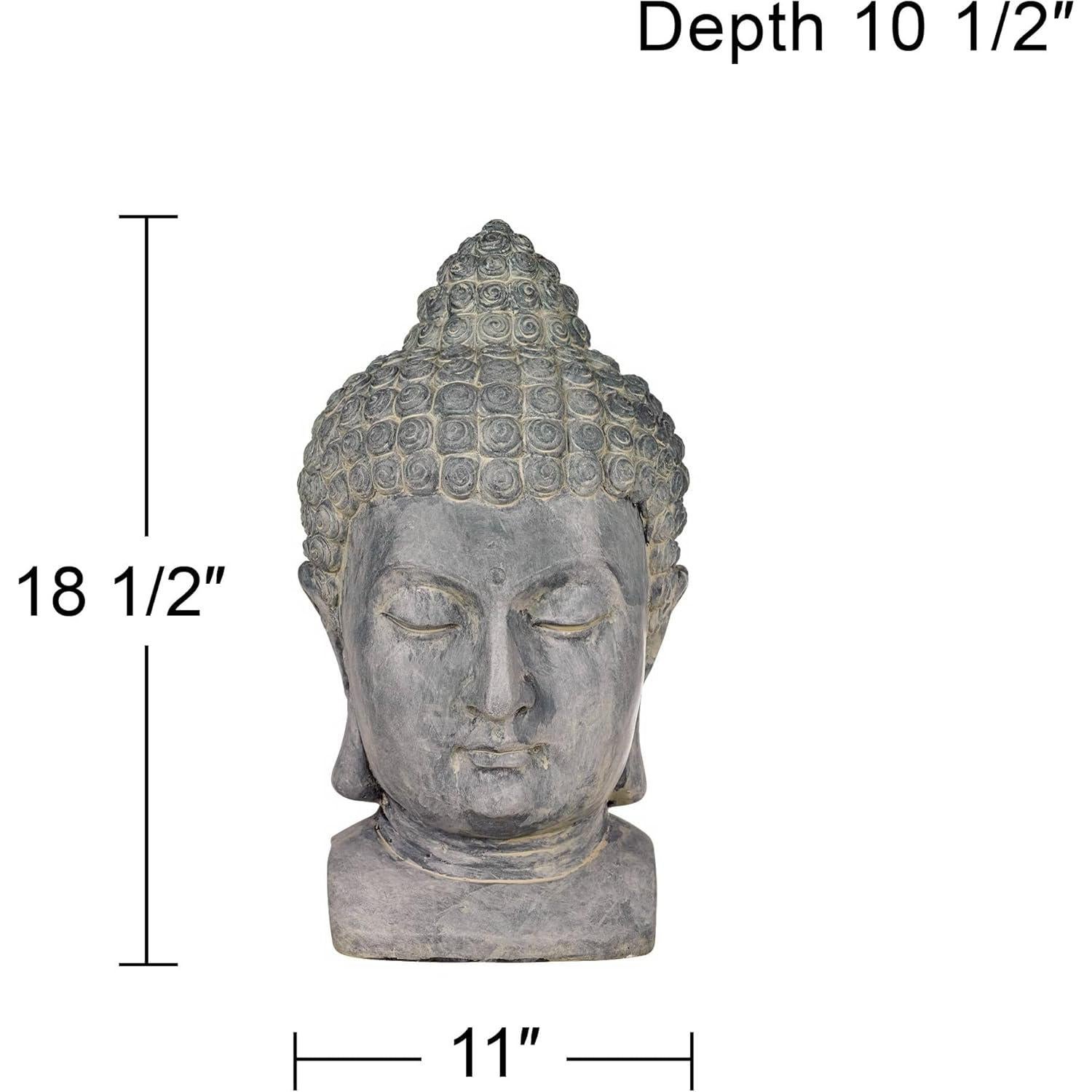 Estatua de Buda Meditante John Timberland 46.99 cm Resina Gris