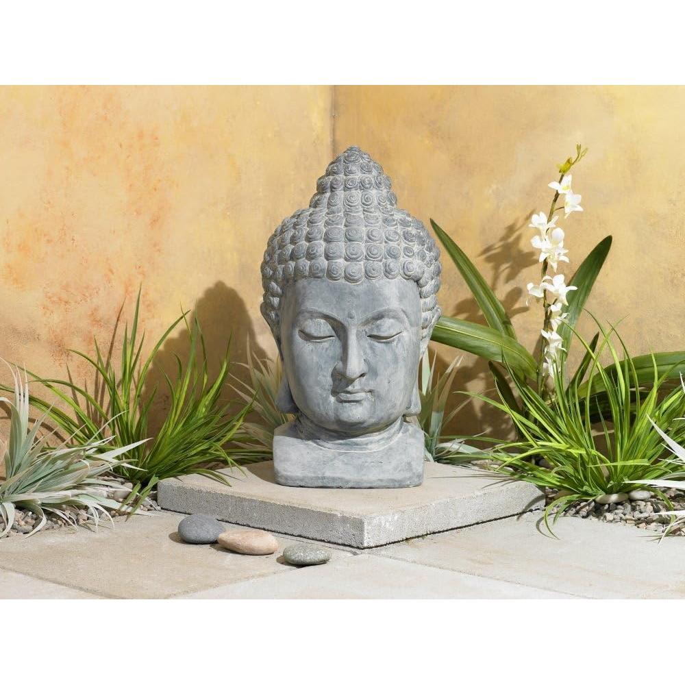 Estatua de Buda Meditante John Timberland 46.99 cm Resina Gris