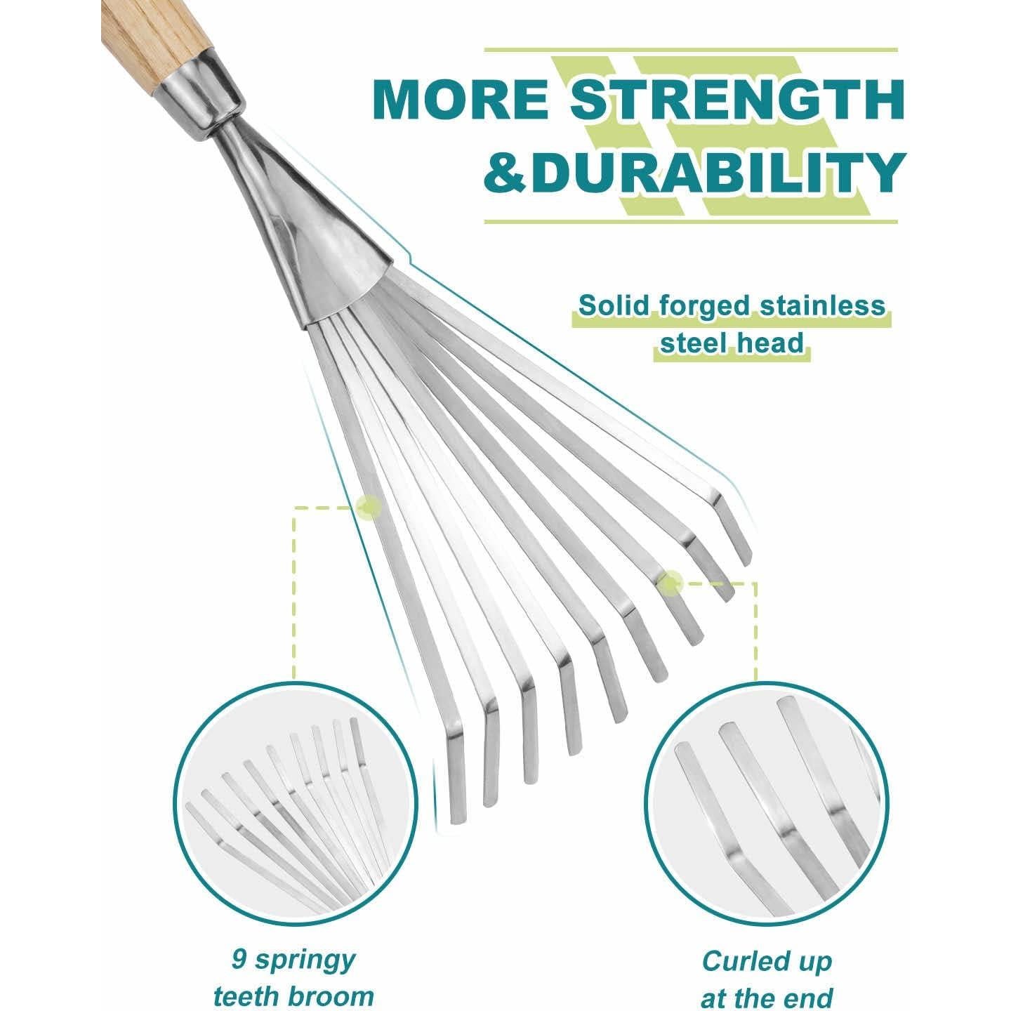 Rastrillo de Mano Eadwiella 36.3 cm Acero Inoxidable Ergonómico