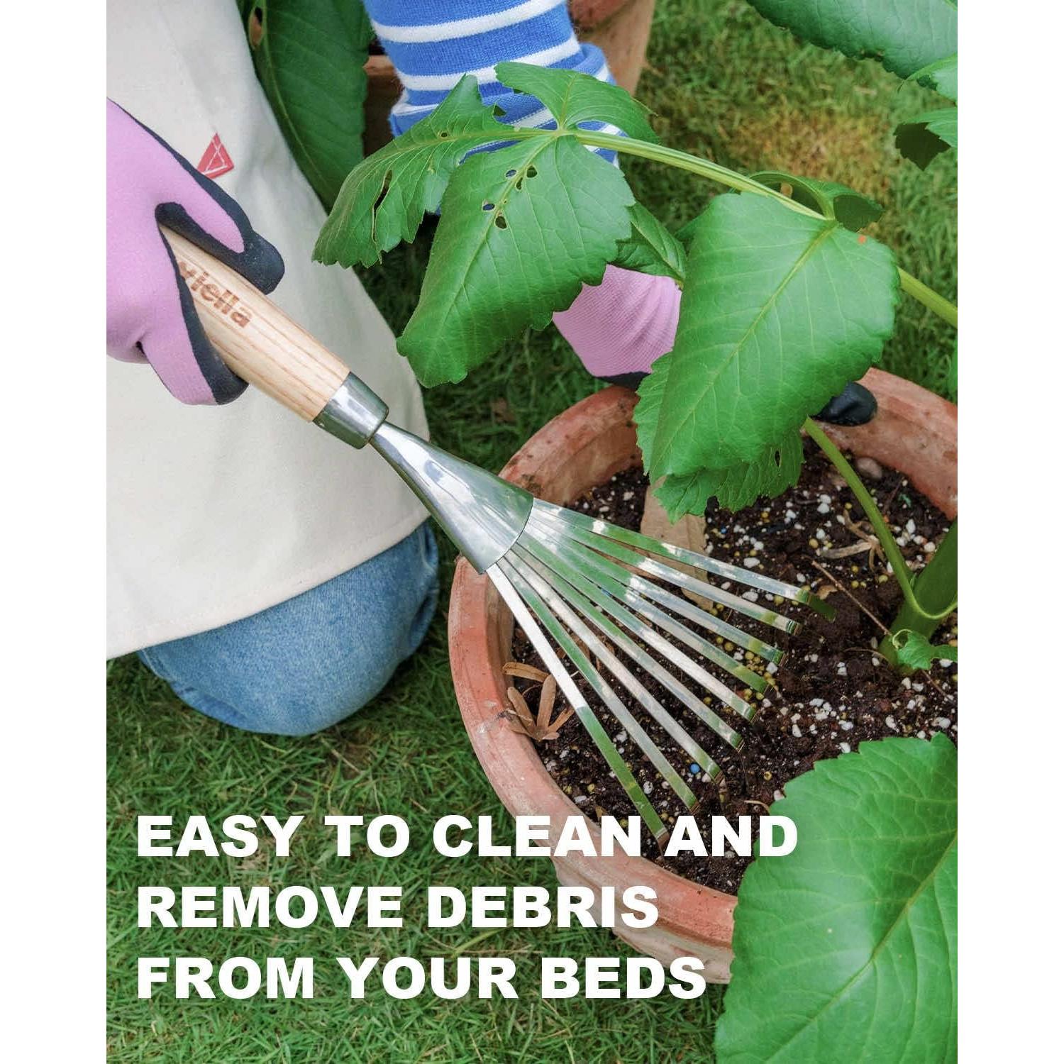 Rastrillo de Mano Eadwiella 36.3 cm Acero Inoxidable Ergonómico