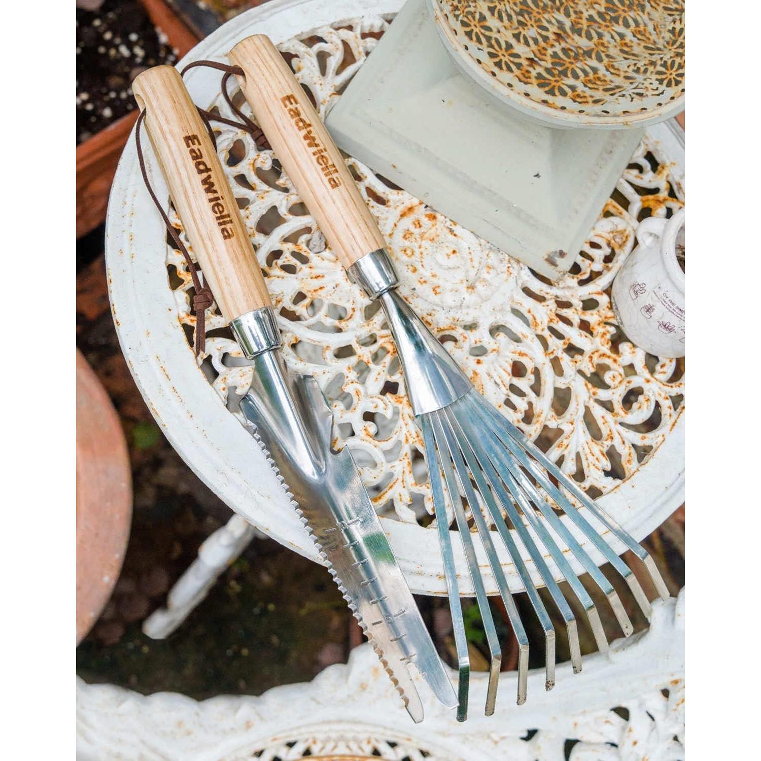 Rastrillo de Mano Eadwiella 36.3 cm Acero Inoxidable Ergonómico