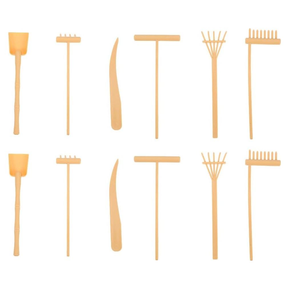 TOPPERFUN 12 Piezas Mini Rastrillos de Jardín Zen para Arena