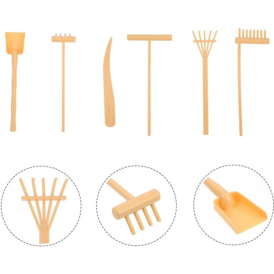 TOPPERFUN 12 Piezas Mini Rastrillos de Jardín Zen para Arena