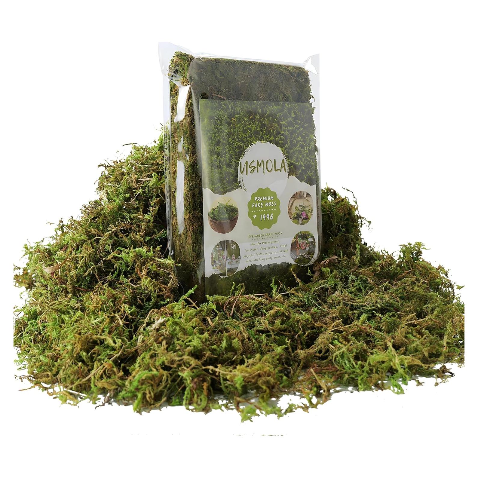 Musgo Falso USMOLA 4OZ Verde Fresco para Decoración y Manualidades