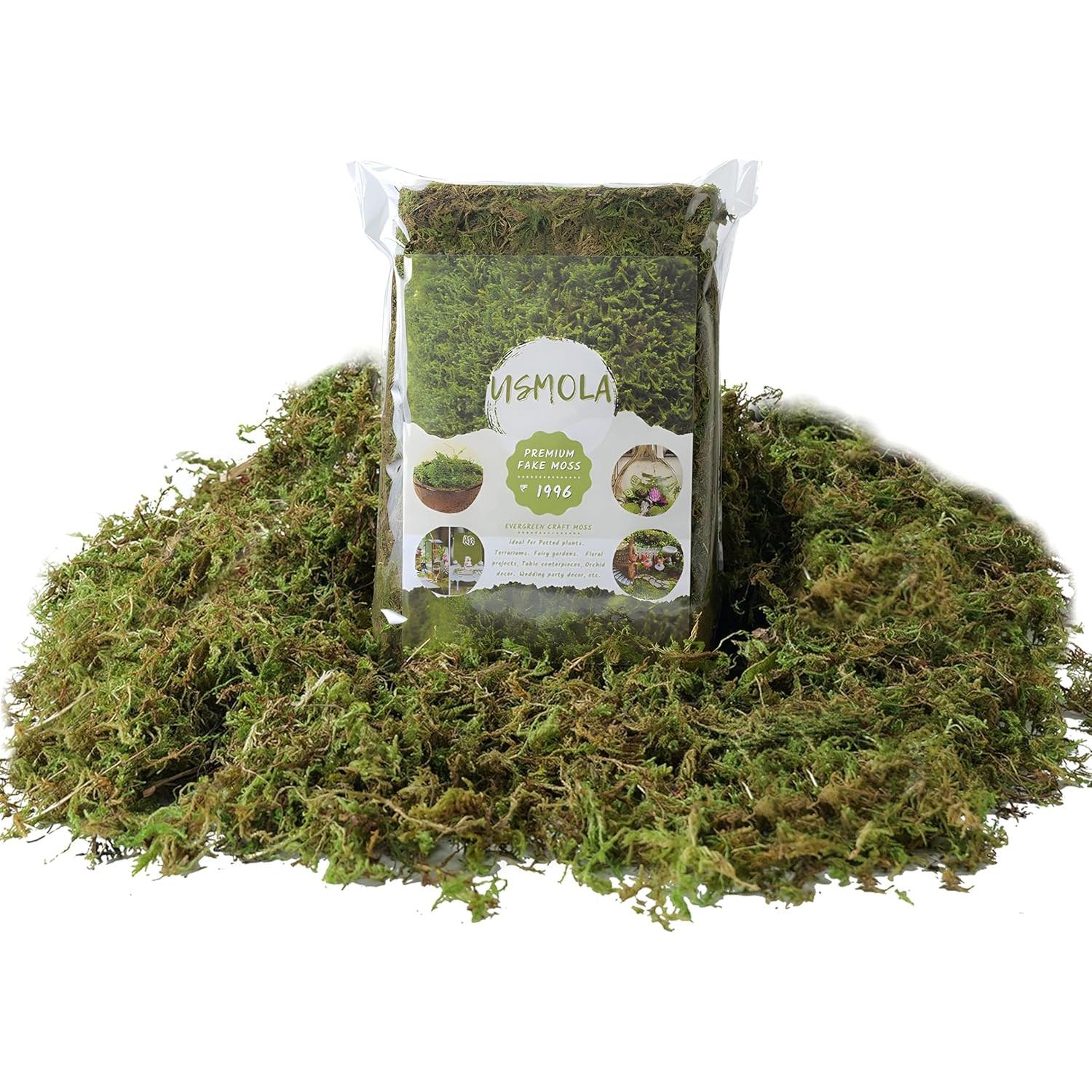 Musgo Falso USMOLA 4OZ Verde Fresco para Decoración y Manualidades