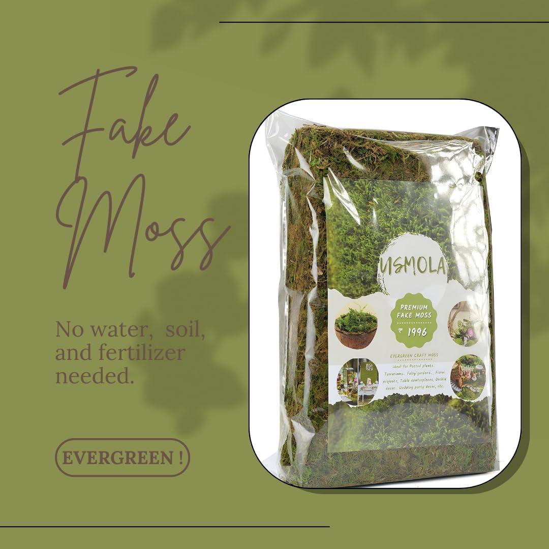 Musgo Falso USMOLA 4OZ Verde Fresco para Decoración y Manualidades