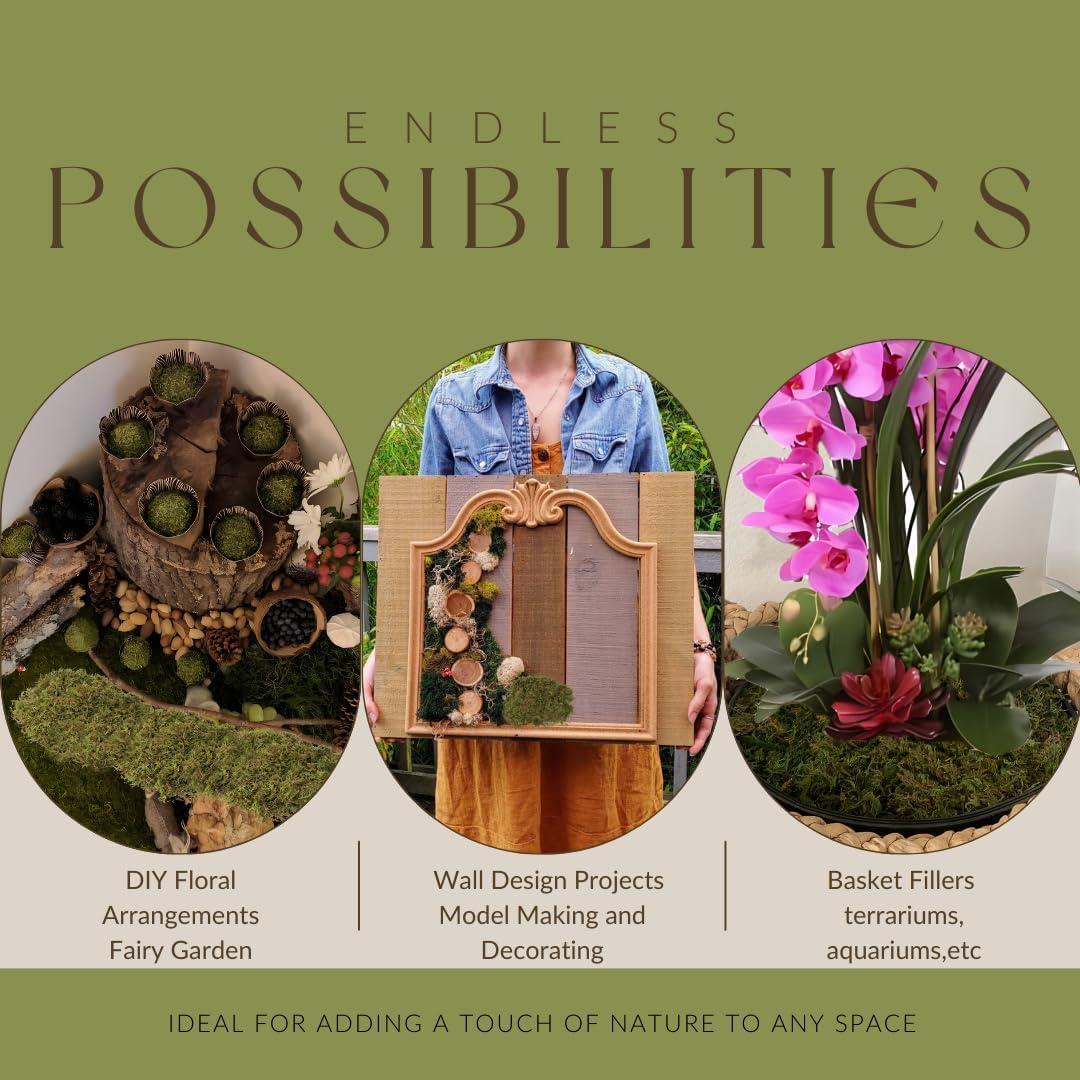 Musgo Falso USMOLA 4OZ Verde Fresco para Decoración y Manualidades