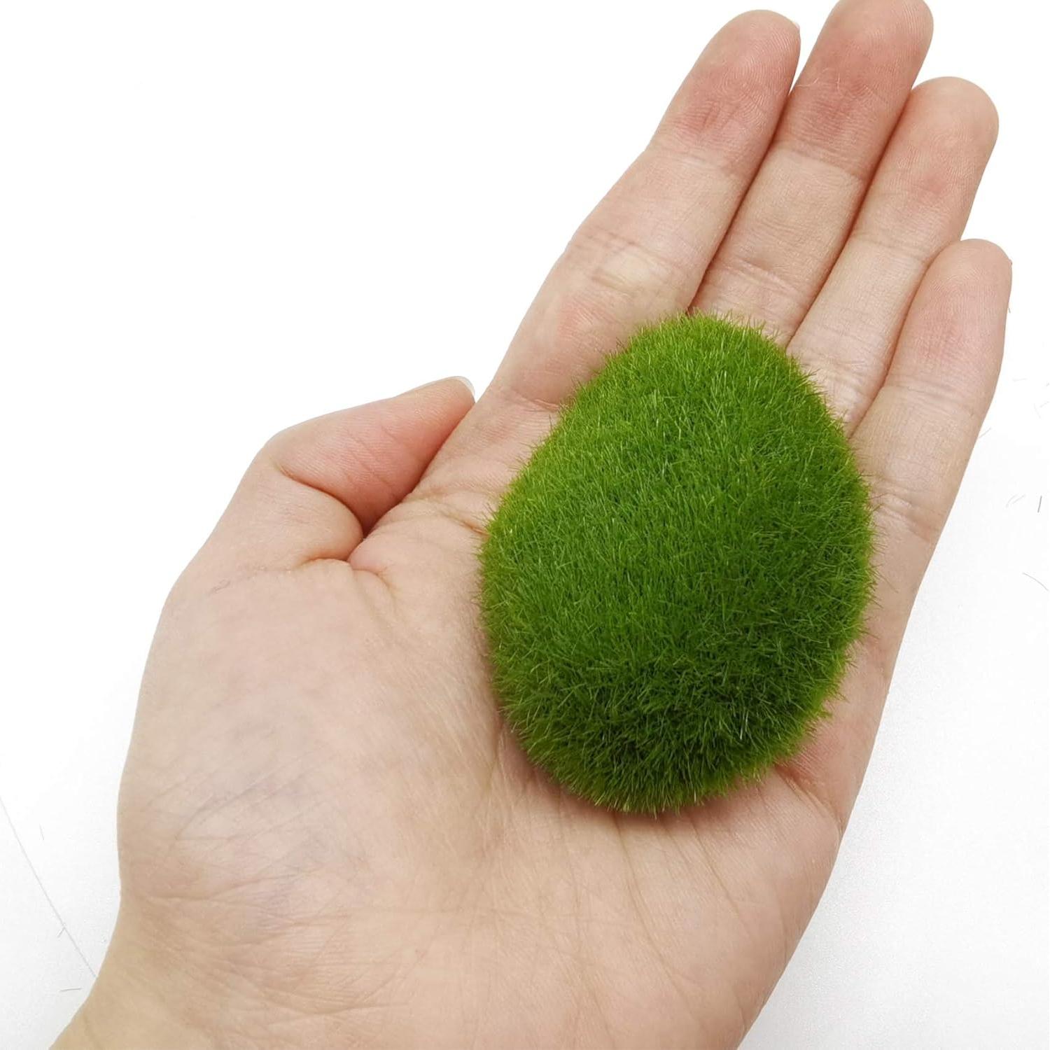 RONYOUNG 30PCS Rocas de Musgo Artificial Verde para Decoración