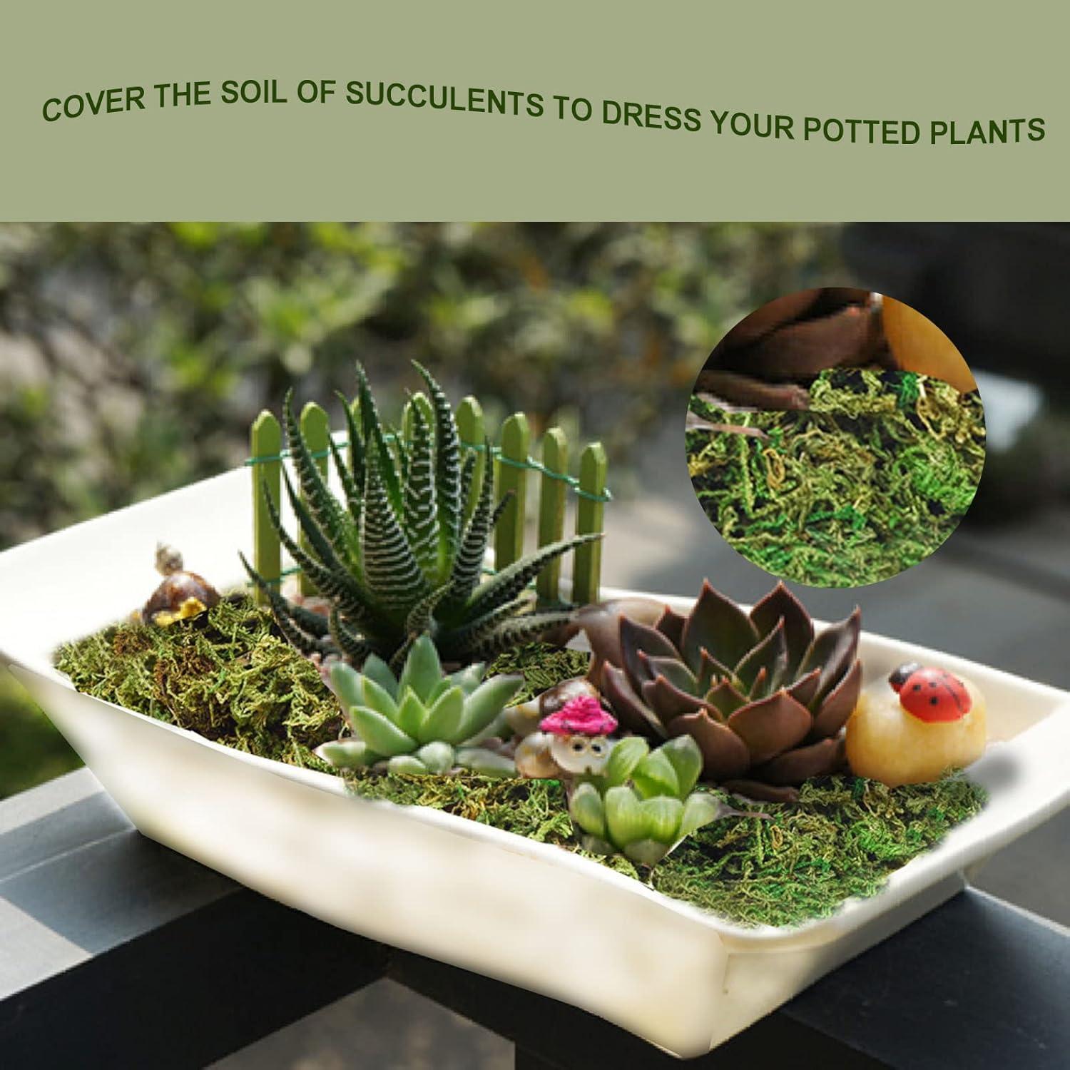 Musgo Artificial ZYAPA 283g Verde para Decoración de Jardín