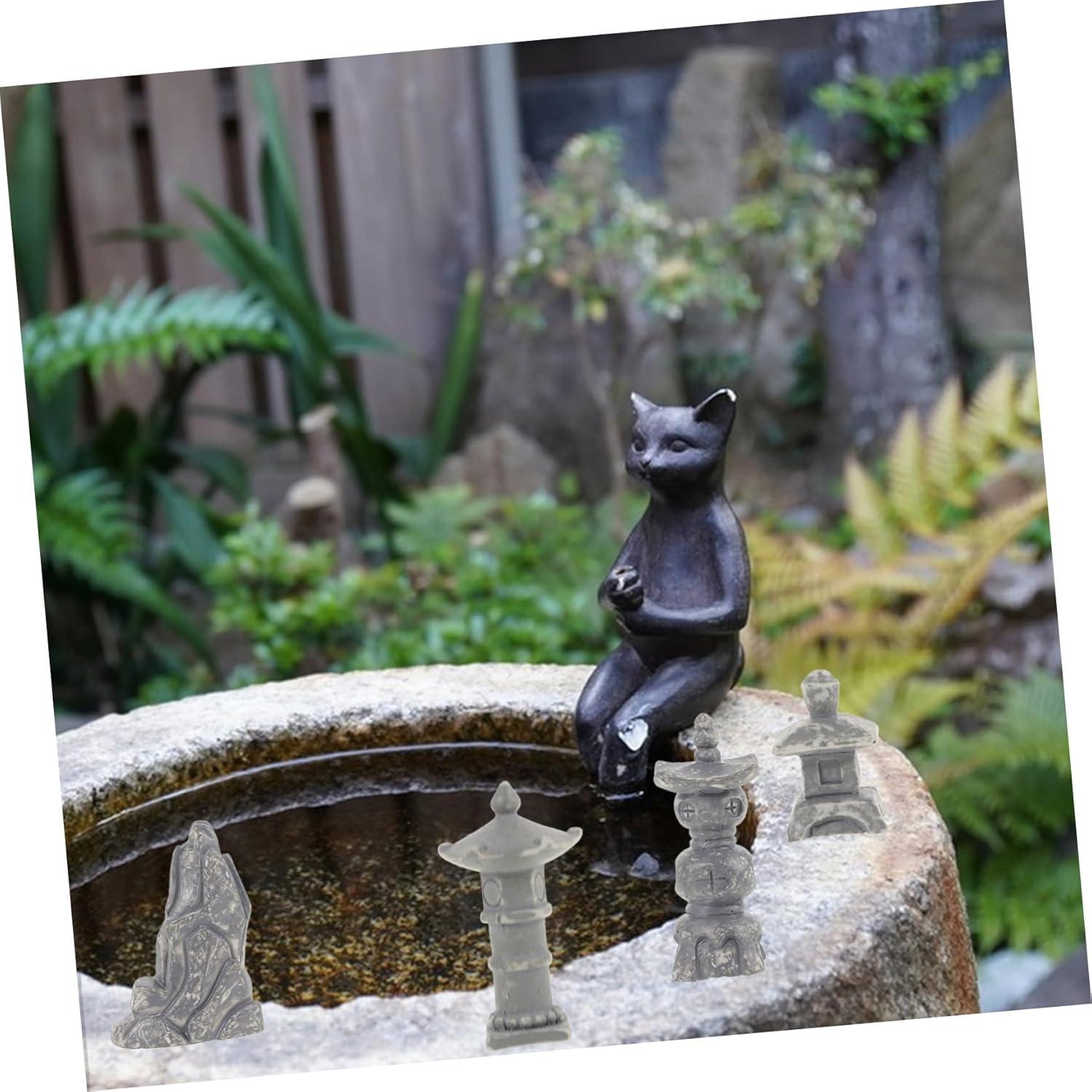 Adorno de Rocalla de Resina Gogogmee para Jardín Zen