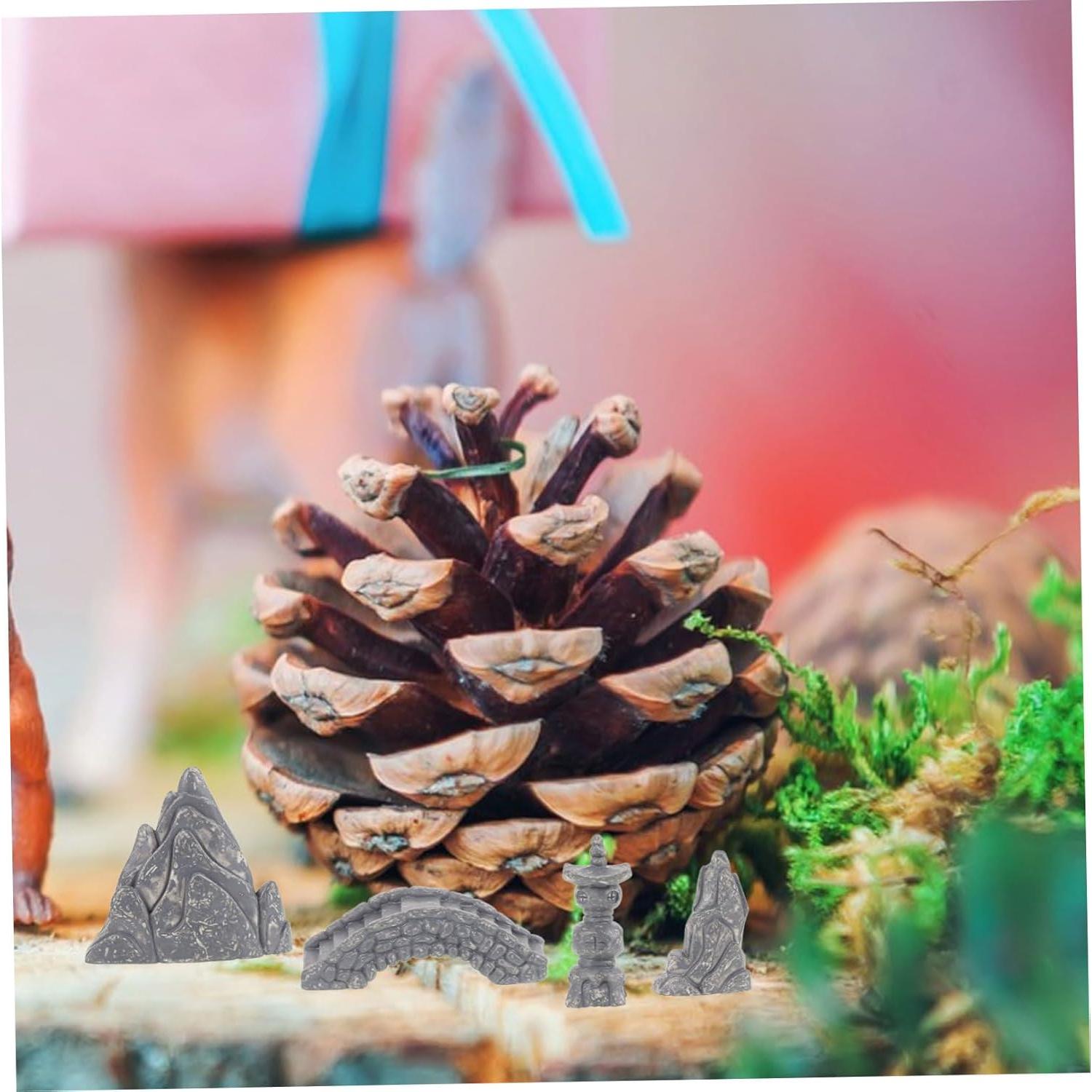 Adorno de Rocalla de Resina Gogogmee para Jardín Zen