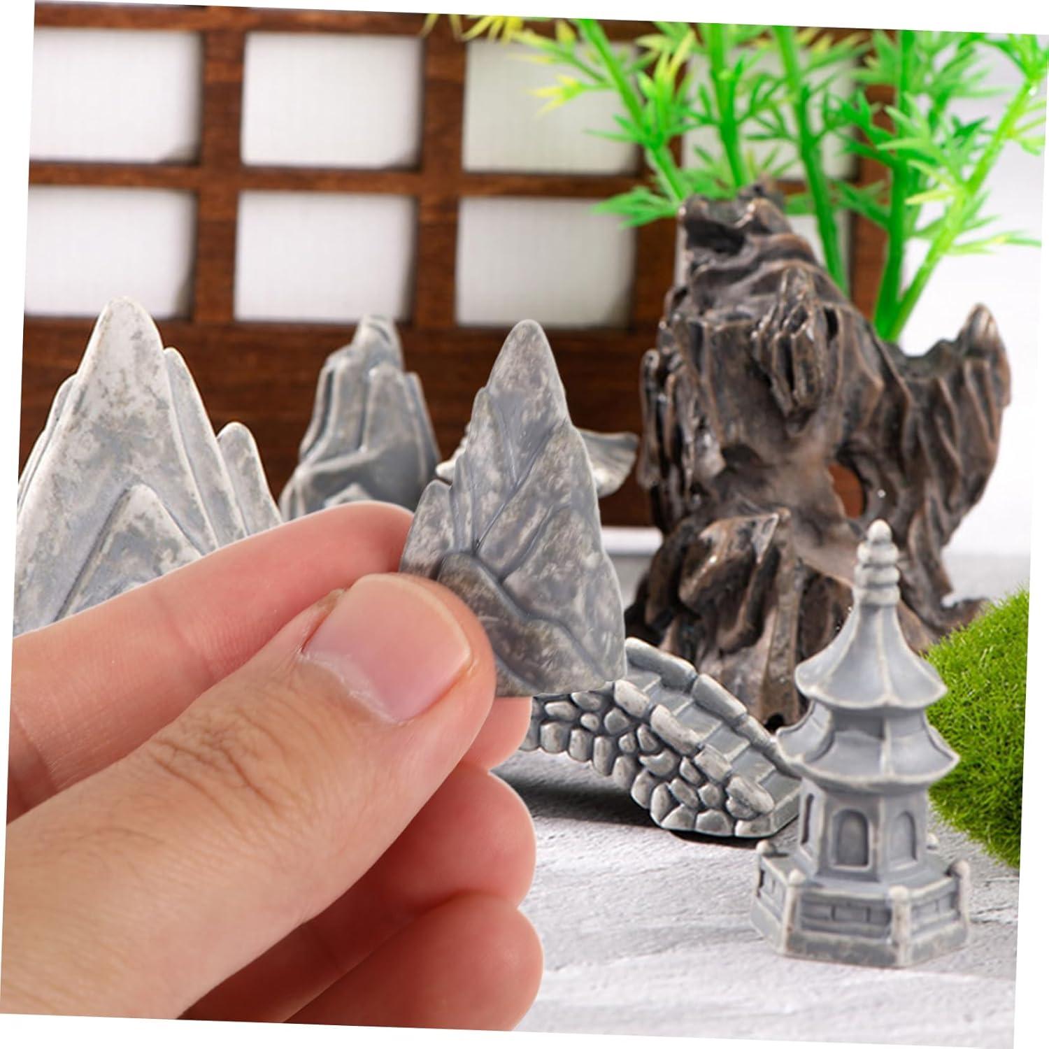 Adorno de Rocalla de Resina Gogogmee para Jardín Zen